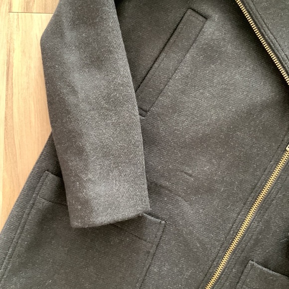 NWT Madewell Eldridge Zip Coat in Insuluxe Fabric, Dark Grey Melange - Picture 5 of 10